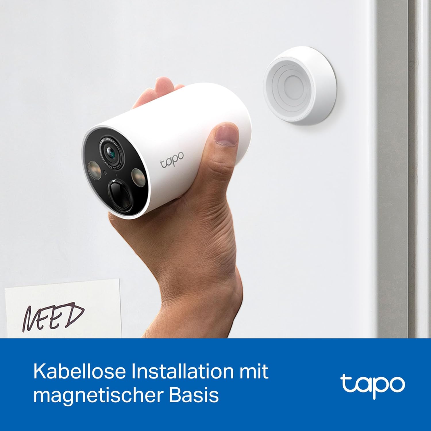 Tapo C425 Außenkamera Akku, 4-Pack | Überwachungskamera aussen mit Magnetische Basis, 2K Auflösung, WLAN, 10000-mAh-Akku, 150° FOV, Kein Hub erforderlich, Unterstützt Solarpanel, Alexa-kompatible