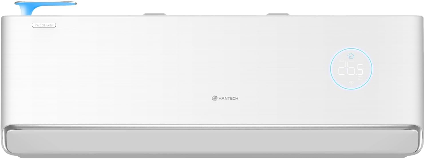 HANTECH U-Fresh Split Klimaanlage 12000 BTU 3,6 kW mit Frischluftzufuhr + 3 m Leitung & Halter