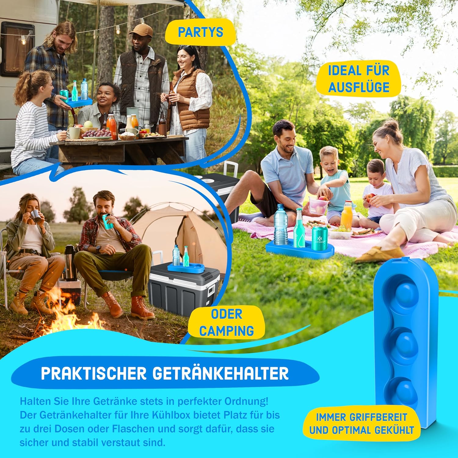 KESSER® Kühlbox 40L mit Rollen | Thermo-Elektrische Kühlbox | KÜHLT und WÄRMT | 12 & 230V | Thermobox für Auto, Boot & Camping | Mini-Kühlschrank mit ECO & MAX Modus
