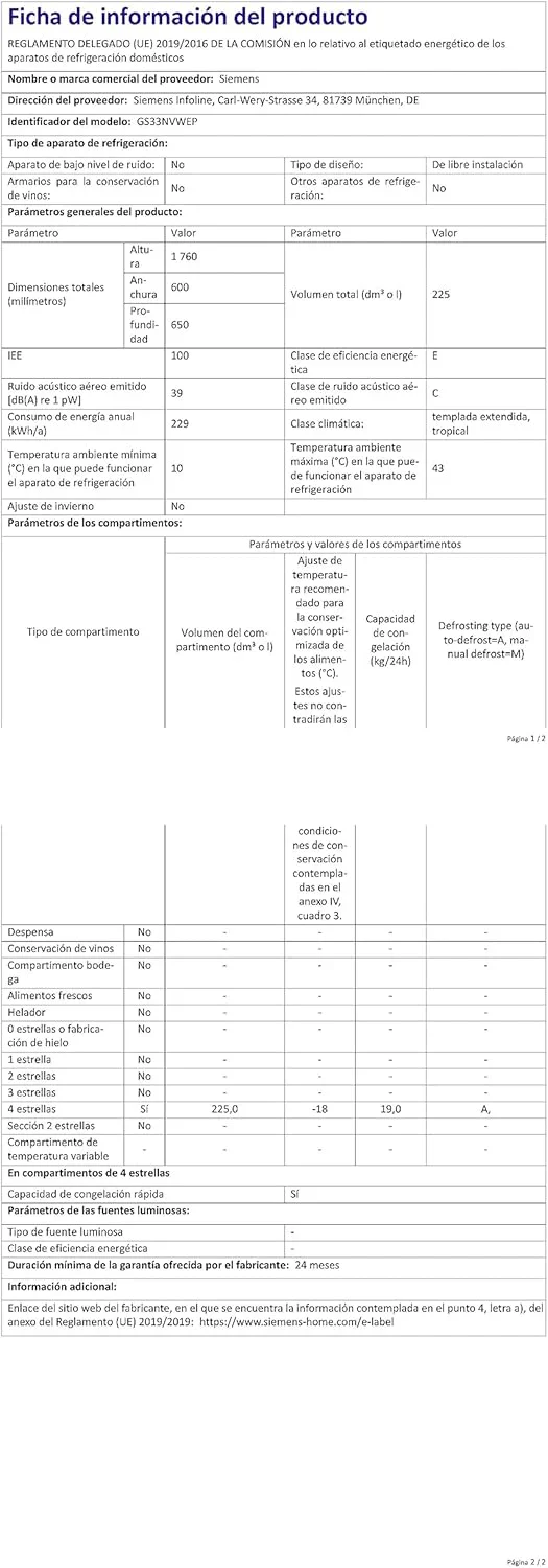 Siemens GS58NDWDP, iQ500 Freistehender Gefrierschrank, 191 x 70 cm, 366 L, noFrost, bigBox, LED-Innenbeleuchtung, superFreezing, varioZone f��r anpassbaren Gefrierraum, freshSense