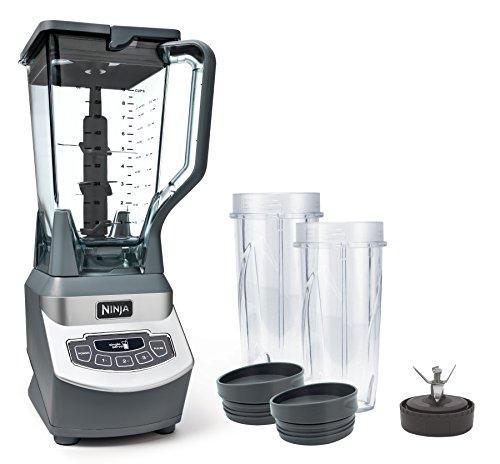 2025 Ninja Licuadora Profesional de Encimera con Base de 1100 Vatios, Jarra Total Crushing de 72 Oz y (2) Tazas de 16 Oz para Bebidas Congeladas y Smoothies (BL660), Gris