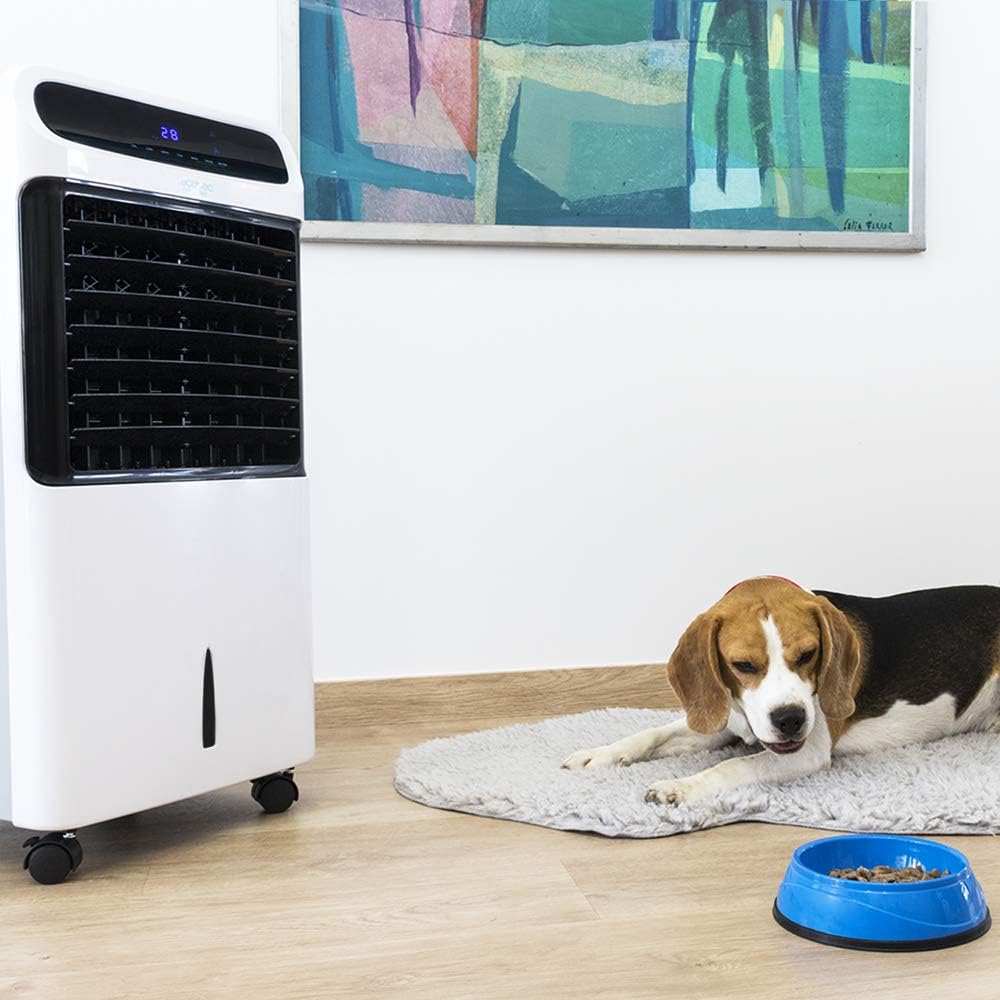 Cecotec Verdunstungsklimaanlage EnergySilence PureTech 6500. 80 W, doppelte Kalt- / Wärmefunktion, Durchfluss 600 m2 / h, 12 l Kapazität, Timer bis zu 8 Stunden, Fernbedienung, 3 Geschwindigkeiten