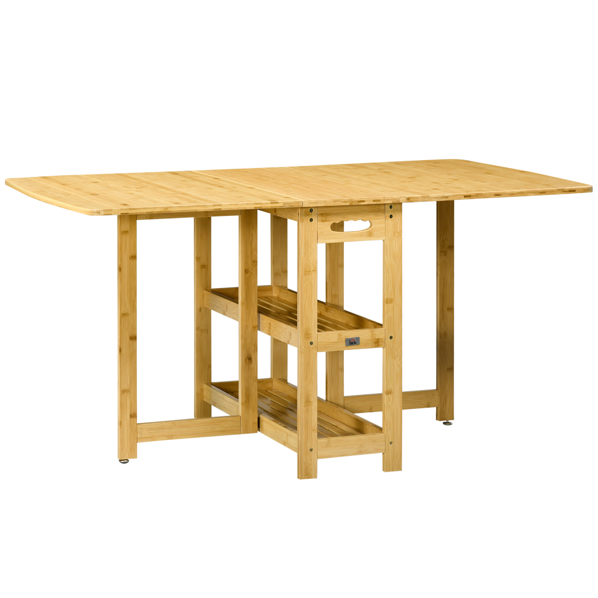 eettafel klaptafel met opbergvakken eetkamertafel keukentafel naturel hout