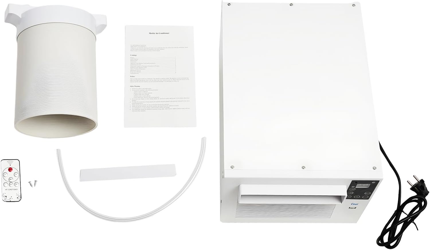 Tragbares Mini-Klimaanlage, AC 220V 280W Mobile Kühlgerät, Kompaktes Geräuscharm Cool Fensterkühler Klimagerät für Schlafzimmer, Höhlen, mit Timer-Funktion (bis zu 12 Stunden)