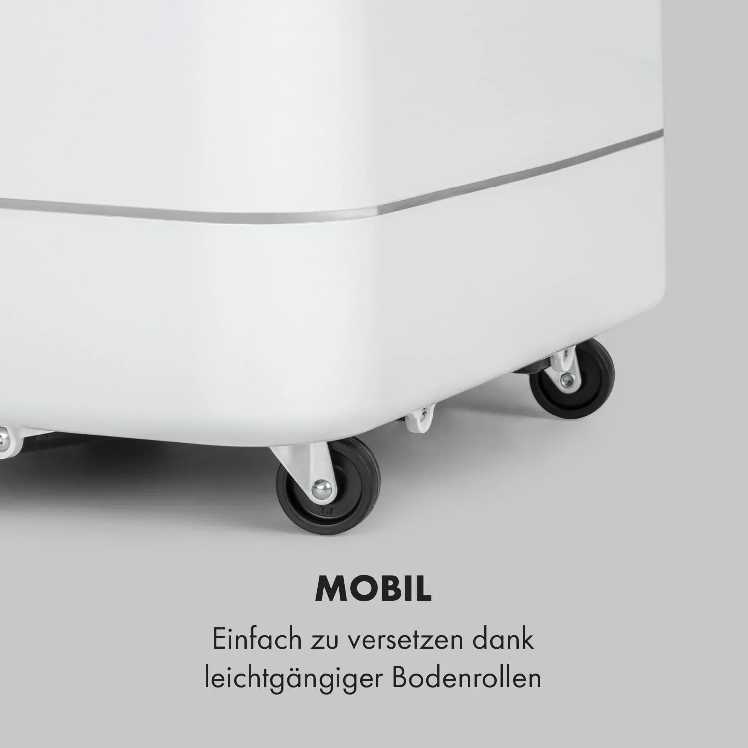 Klarstein Mobile Klimaanlage mit Abluftschlauch, 3-in-1 Klimager?t mit Ventilator, Luftentfeuchter & Nachtmodus, Kleine & Portable Klimaanlage f��r Wohnung & B��ro, 12000 BTU Niedrig Verbrauch