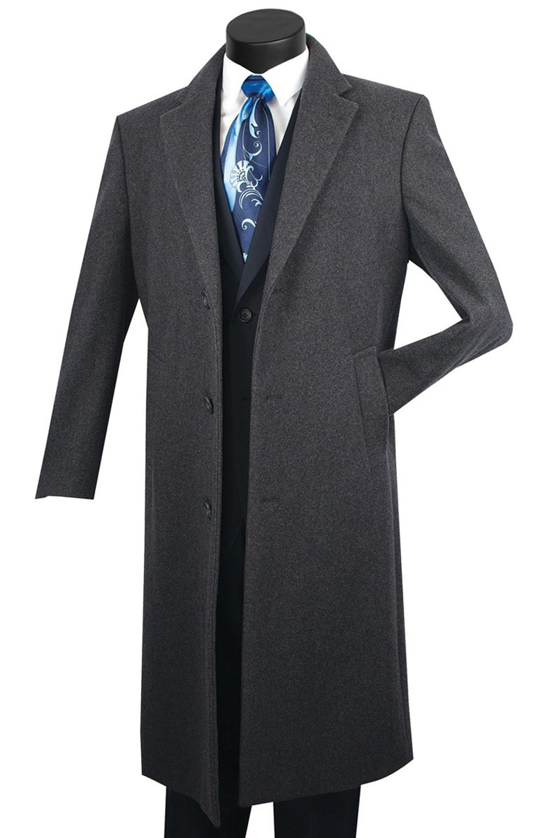 Men’s vinci Full Length Wool & Cashmere Overcoat