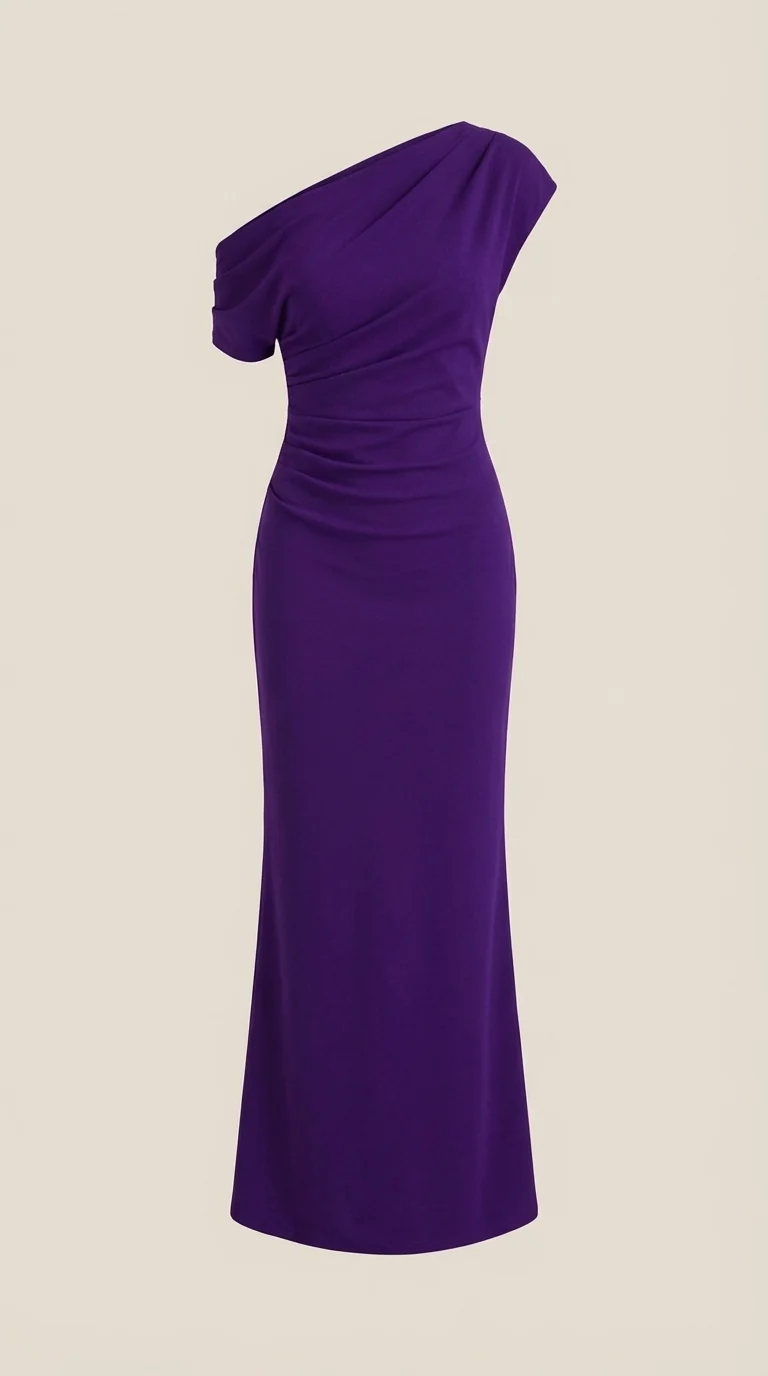 One-Shoulder-Maxikleid