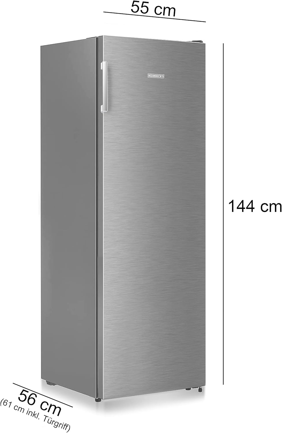 Heinrich´s Gefrierschrank Temperatur:-14°C~-24°C, Freezer, No-Frost Schutz, Gefrierschubladen + Gefrierfach, LED-Display,Airflow, wechselbarer Türanschlag, Alarmfunktion