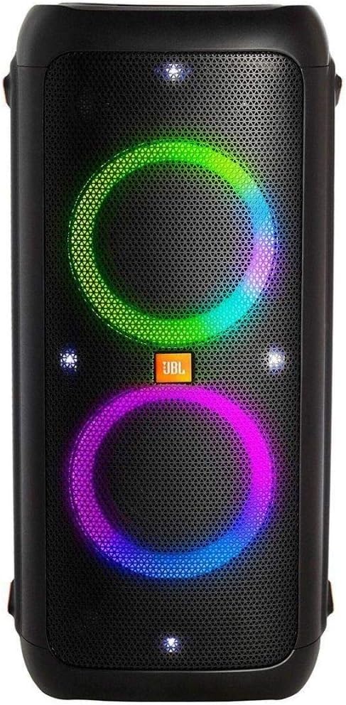 JBL PartyBox 710 - Schwarz �C Trag - und rollbarer Bluetooth Party-Lautsprecher mit Lichteffekten �C Spritzwassergesch��tzte, mobile Musikbox