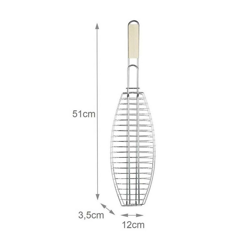 Grill do ryb, grillowania, 51x12 cm, indywidualny grill