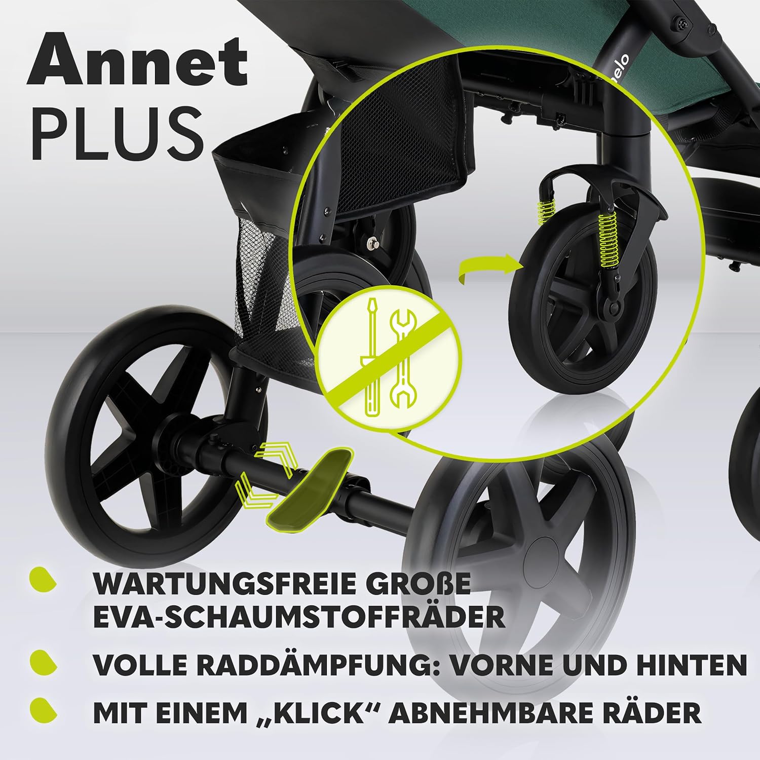 LIONELO Annet Plus Buggy bis 22 kg mit Liegefunktion, Kinderwagen klein zusammenklappbar mit Zubehör, Eva-Schaum-Räder, Moskitonetz, Fußdecke Getränkehalter, Korb