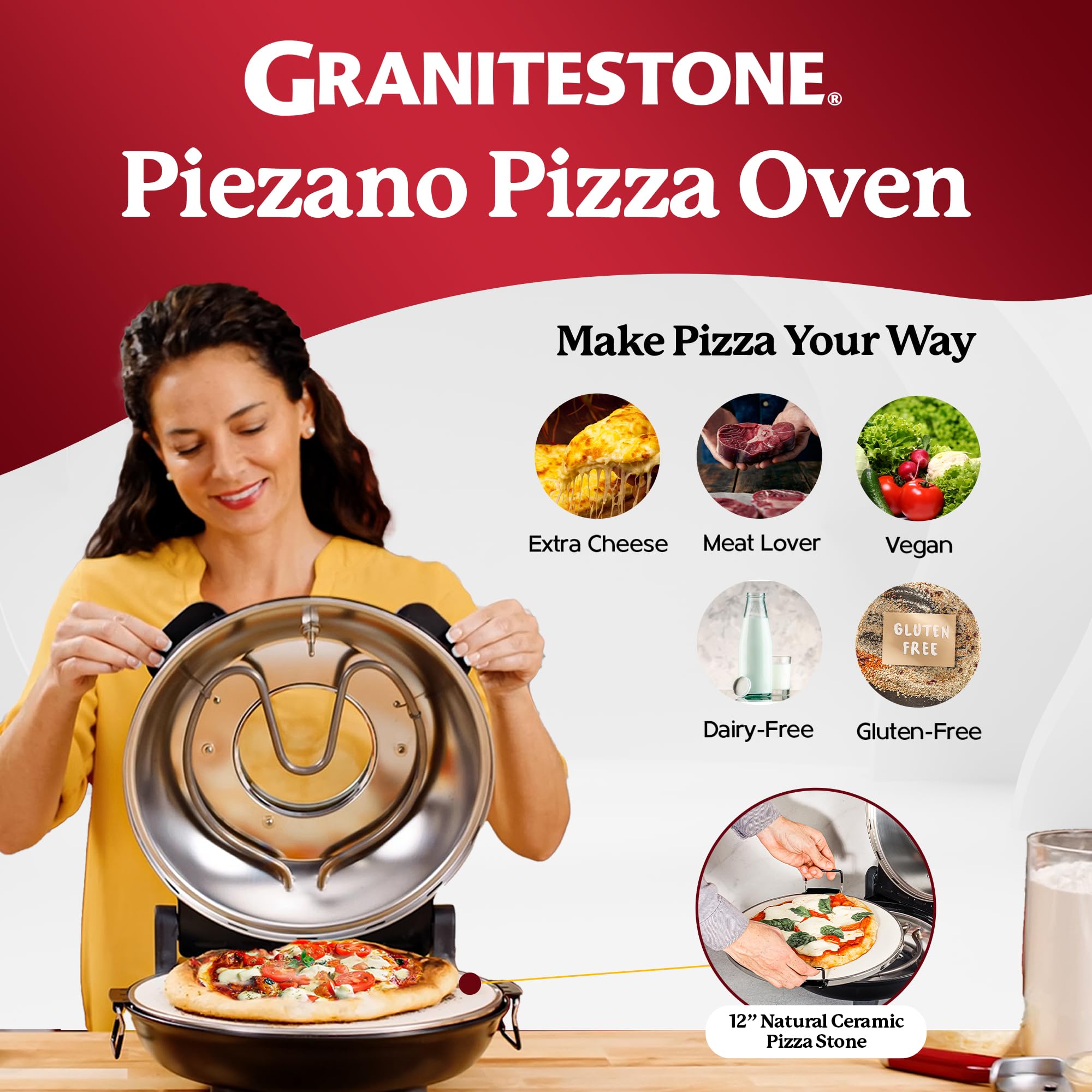 Piezano Pizza Oven Granitestone Countertop