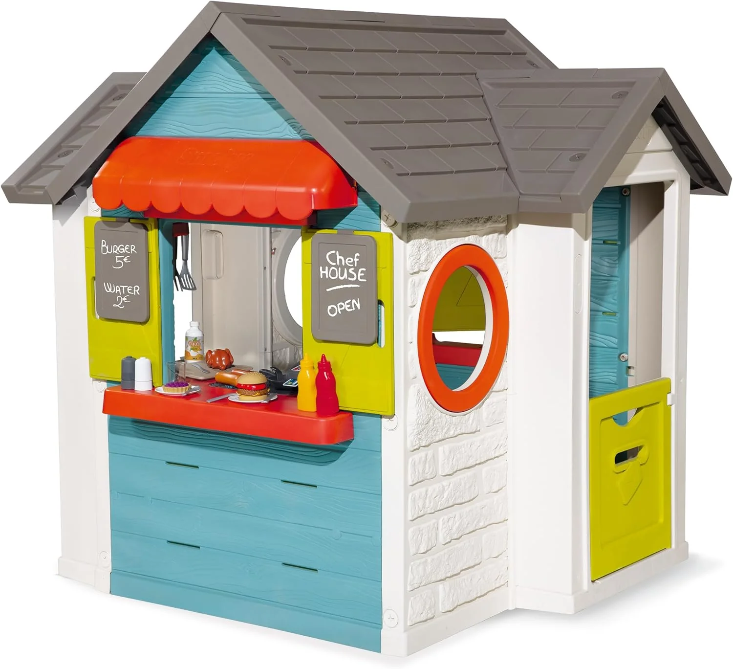 Smoby Life Garden House - Casa de Jardín Infantil de jardinería- Incluye Jardinera, Comedero para Pájaros, Herramientas y Accesorios - Protección UV - Material Reciclado - más de 2 años (7600810408)