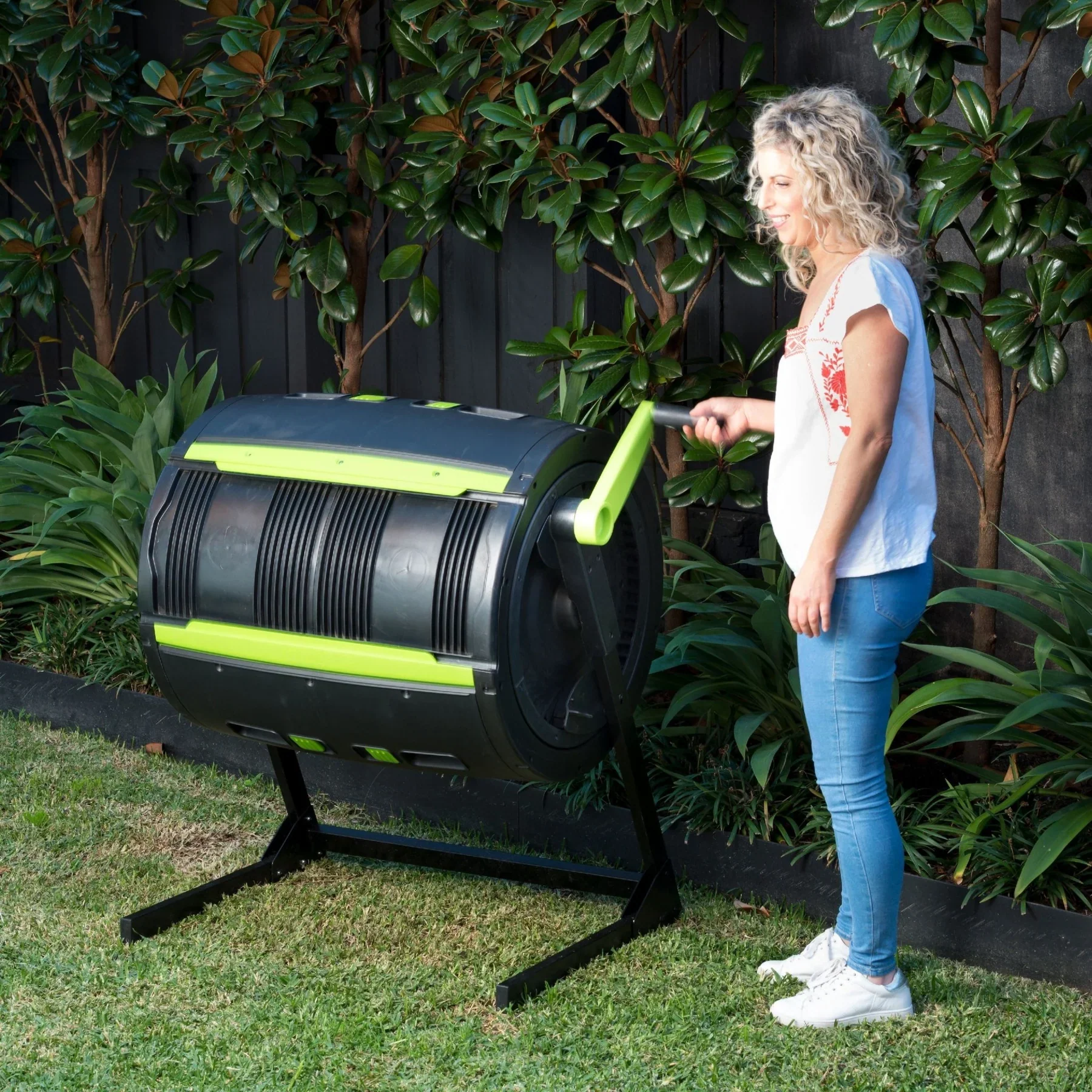65-Gallon Compost Tumbler And Cart Combo