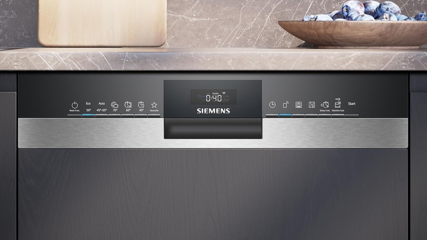 Siemens SN63EX14VE, iQ300 Smarter Geschirrspüler, Vollintegrierte Spülmaschine mit Besteckschublade, 60 cm, Auto Türöffnung dank autoOpen dry, Besonders leise durch iQdrive-Motor, infoLight aquaStop