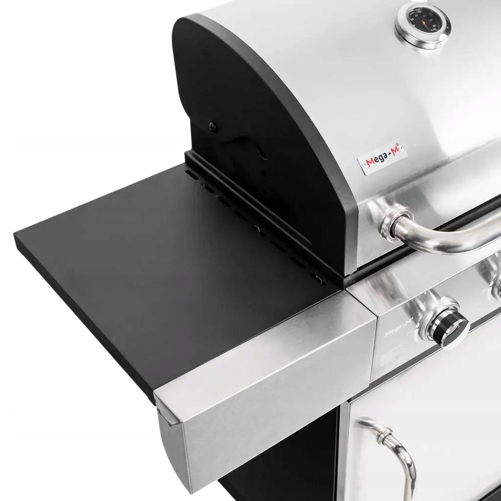 GRILL GAZOWY Ogrodowy RUSZT ŻELIWNY 13kW 4+1 STAL NIERDZEWNA + SZAFKA