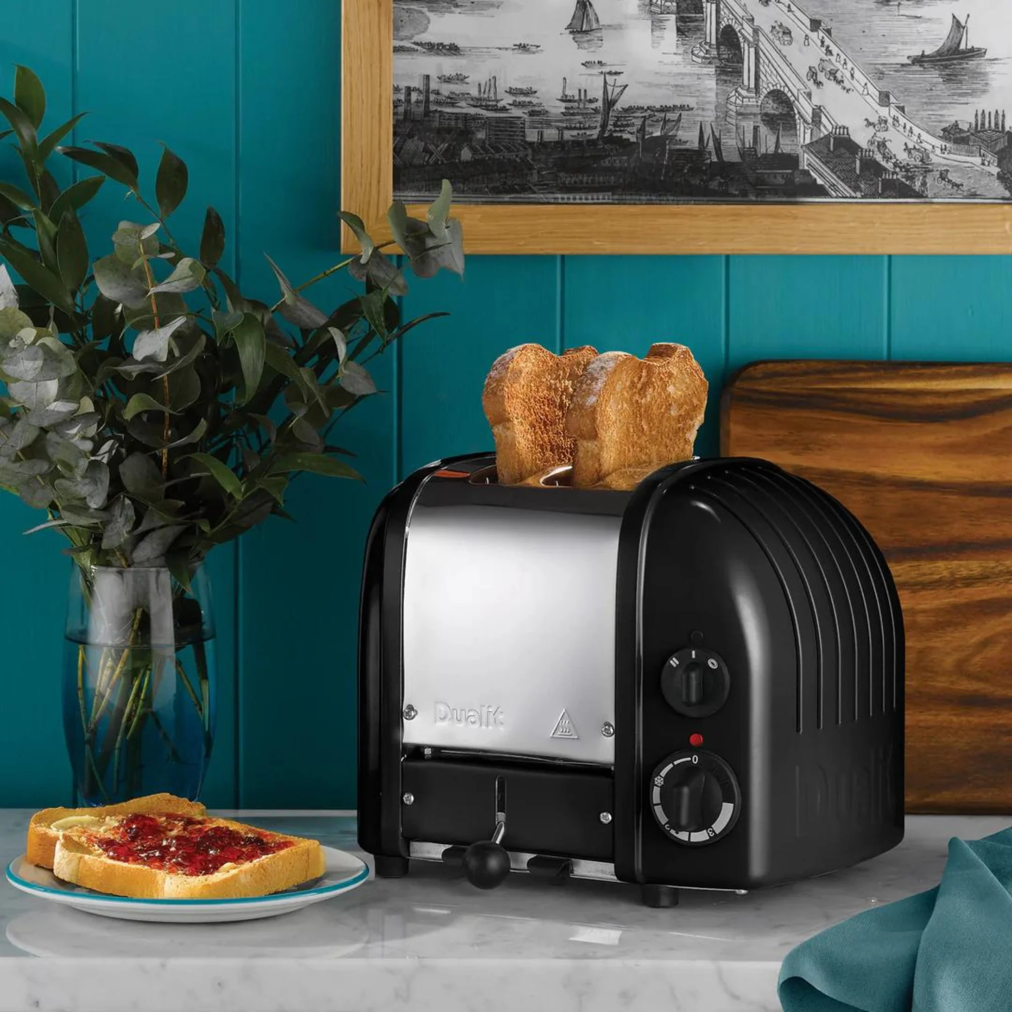 2025 Dualit Toaster Set 2 �C 2-sleuf Broodrooster met Broodjeshouder en Sandwich Tang