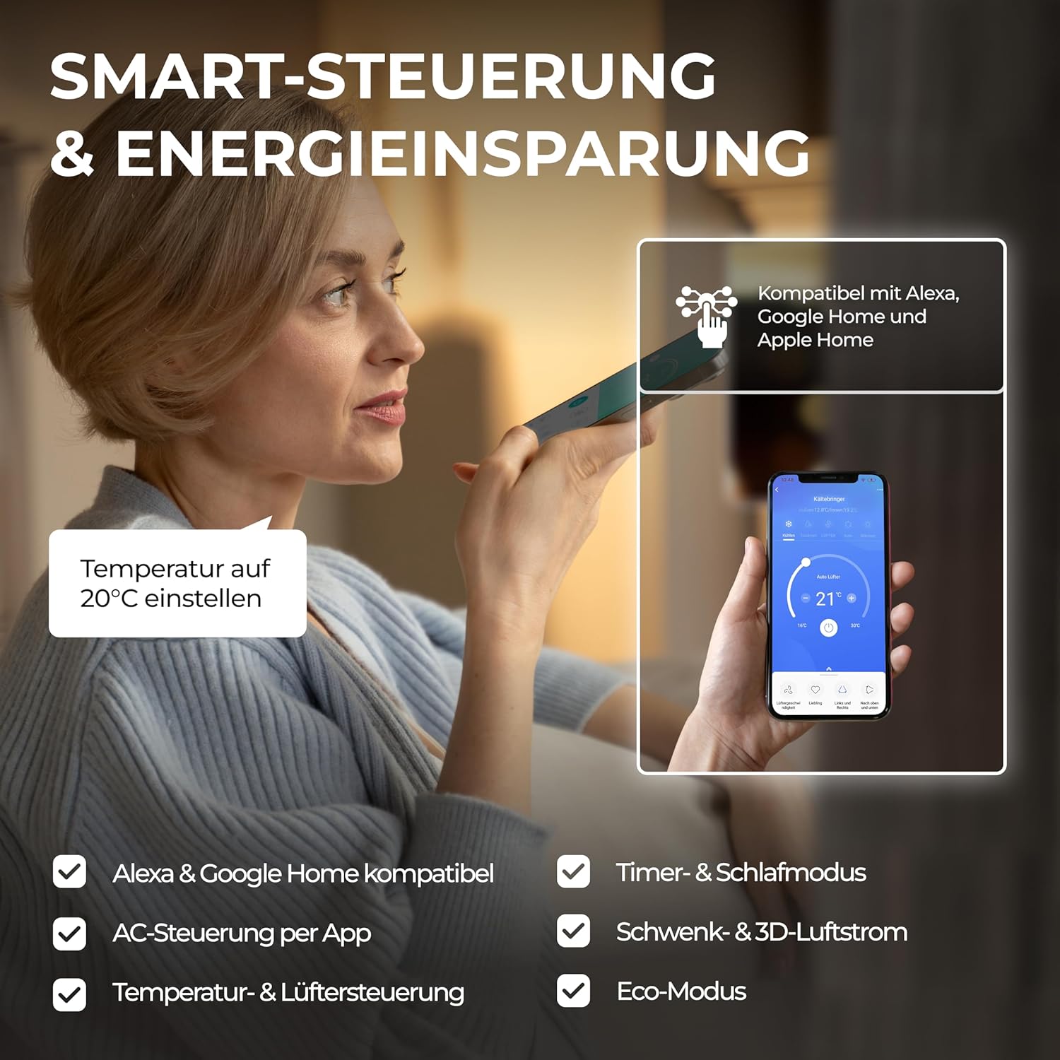 Kältebringer A+++ R290 Split Klimaanlage 12000 BTU (3,7 kW) - mit Heizfunktion, WiFi & App, bis 60m², sehr leise, 5m Kupferleitung, Kältemittel R290, Montagematerial, Wandhalterung