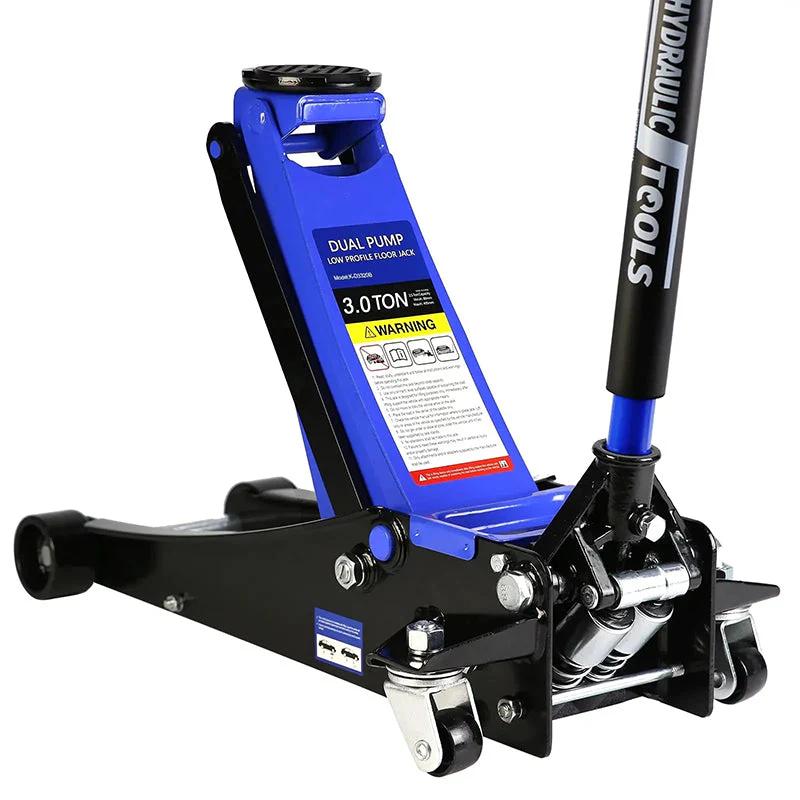 3 Ton Floor Jack, Hydraulic Low Profile Car Jack, Heavy Duty Steel Hydraulic Jack Floor Jack with Dual Piston Quick Lift Pump, Lifting Range 5.1′′-20′′