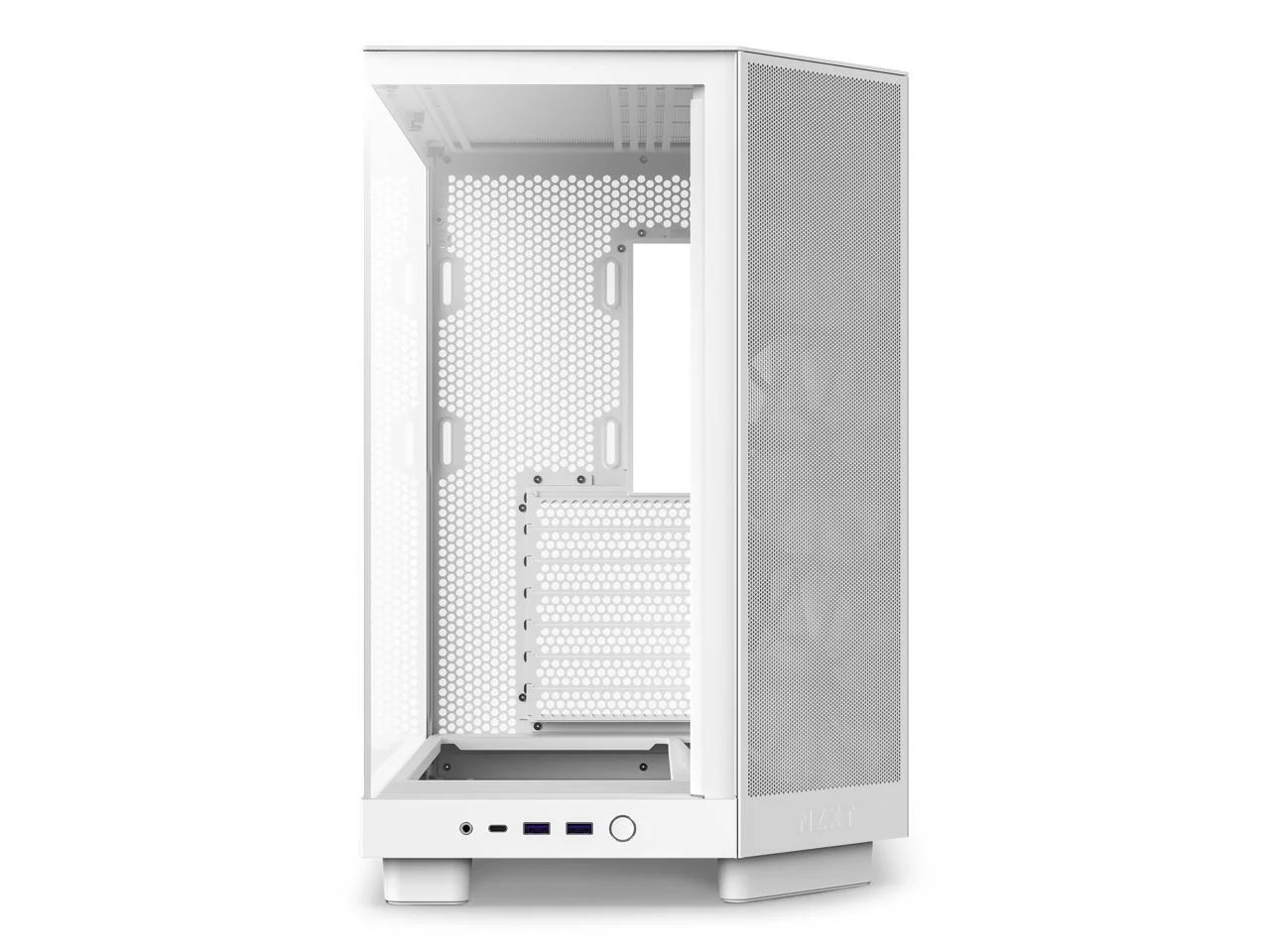 NZXT H6 FLOW Compact Dual-Chamber Mid-Tower Behuizing met Airflow, Wit, CC-H61FW-01