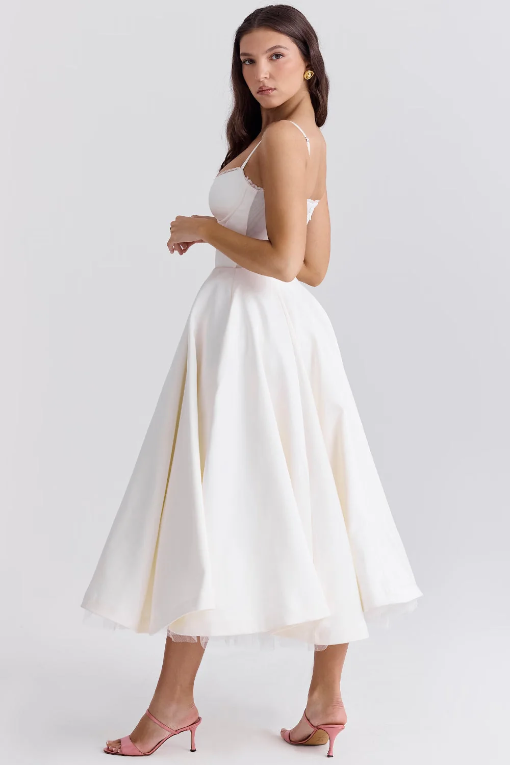 Elegantes Satin-Abendkleid mit T��ll
