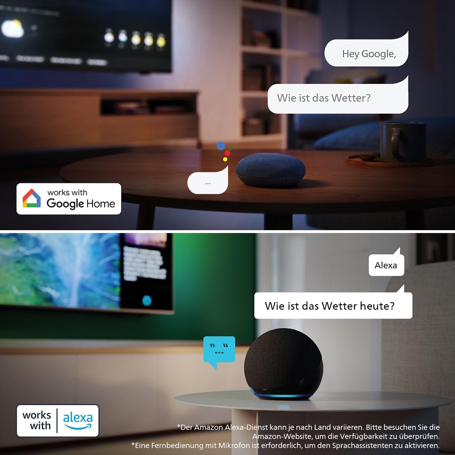 Philips 50PUS7800 4K LED Smart TV - 50 Zoll Display mit Pixel Precise Ultra HD, Titan OS Plattform und Dolby Atmos Sound - Funktioniert mit Alexa und Google Sprachassistent