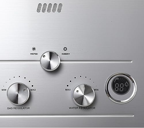 ECUTEE 18L 36KW Scaldabagno a gas di petrolio liquefatto Scaldabagno a gas propano/GPL, Scaldabagno istantaneo senza serbatoio con kit doccia, Per docce da esterno, argento : Amazon.it: Fai da te