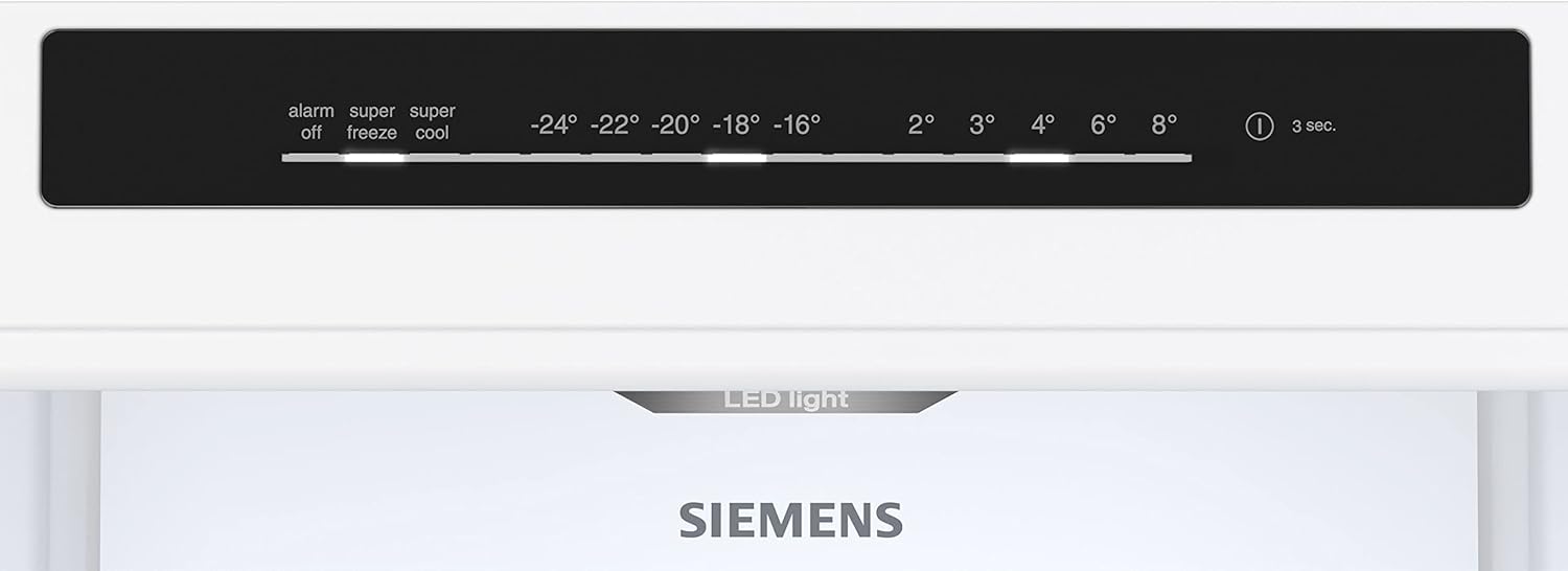 SIEMENS KG39EAICA iQ500 Kühl-Gefrier-Kombination, 201 x 60 cm, 249 L Kühlen + 94 L Gefrieren, LowFrost seltener abtauen, LED-Beleuchtung gleichmige Ausleuchtung, BigBox Platz für groes Gefriergut