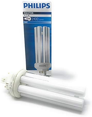 PHILIPS 10x MASTER PL-T 32W/840/4P GX24q-3 4PIN Leuchtstofflampe, Neutralweiß, 32 Watt, Fluoreszierend, 65 Lumen, Indoor, 1 Stück