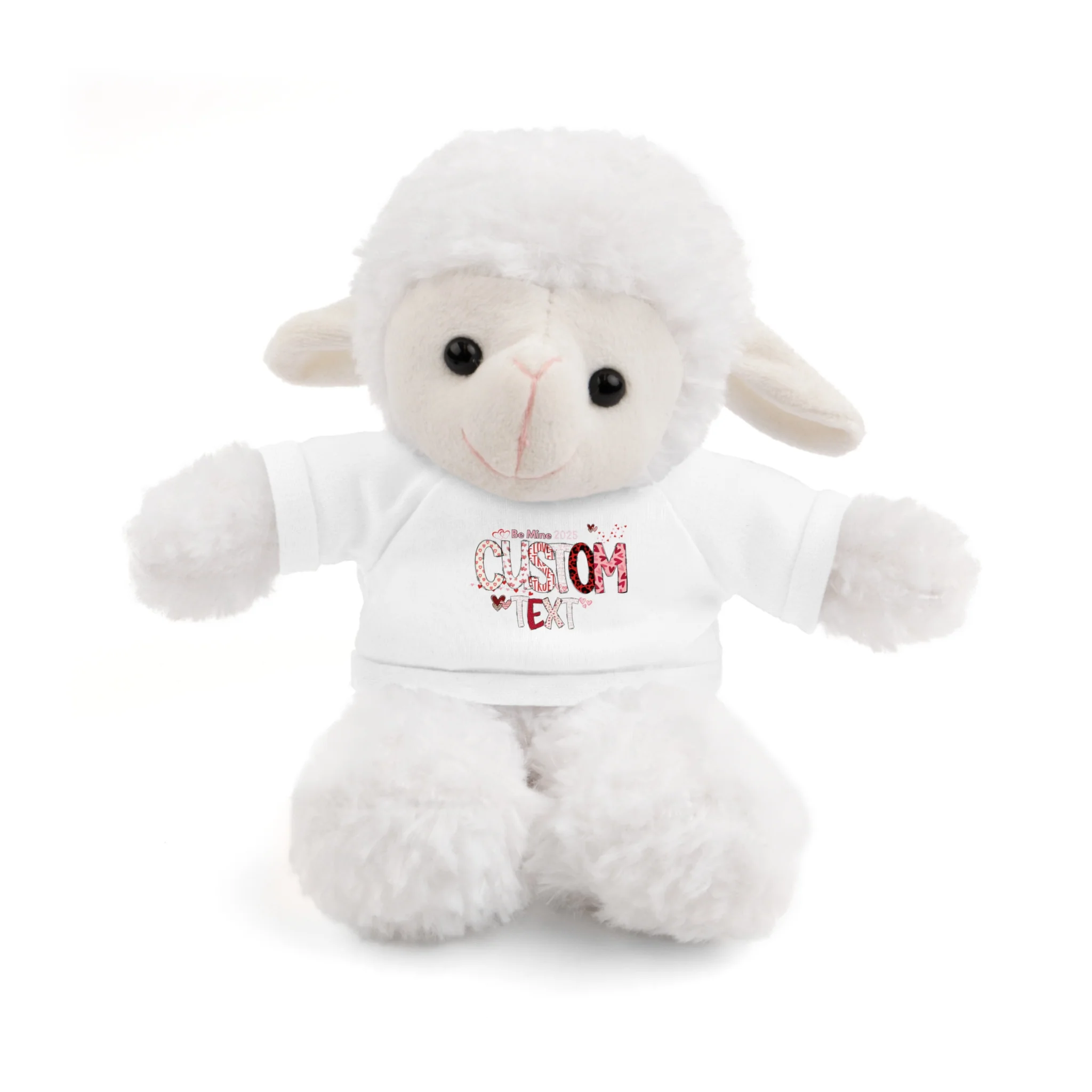 Stuffed Animals with Tee, Custom Text, Valentines Gift bear