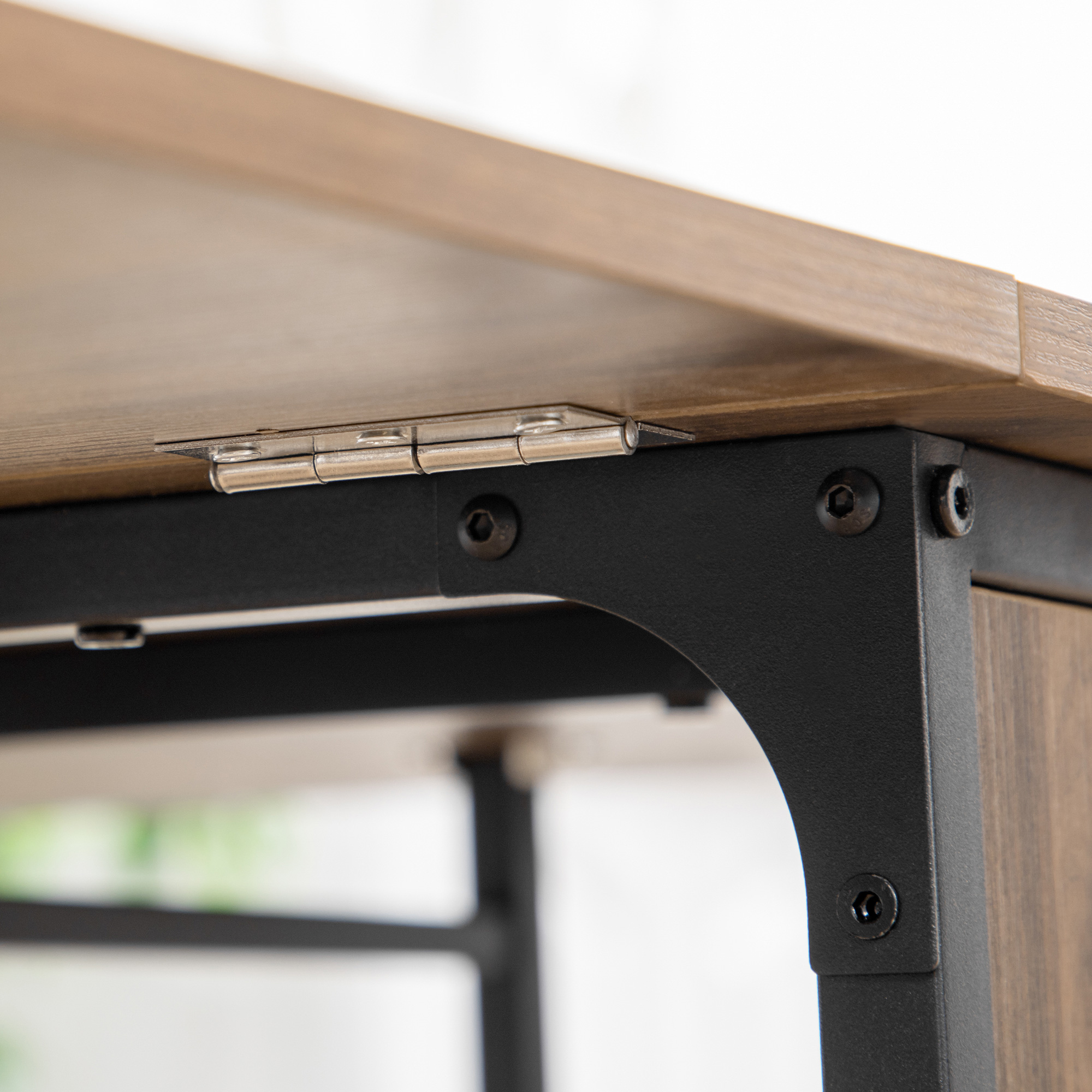 Mobiele Klaptafel, 2 Inklapbare Zijden, 130 x 80 x 74 cm, Bruin