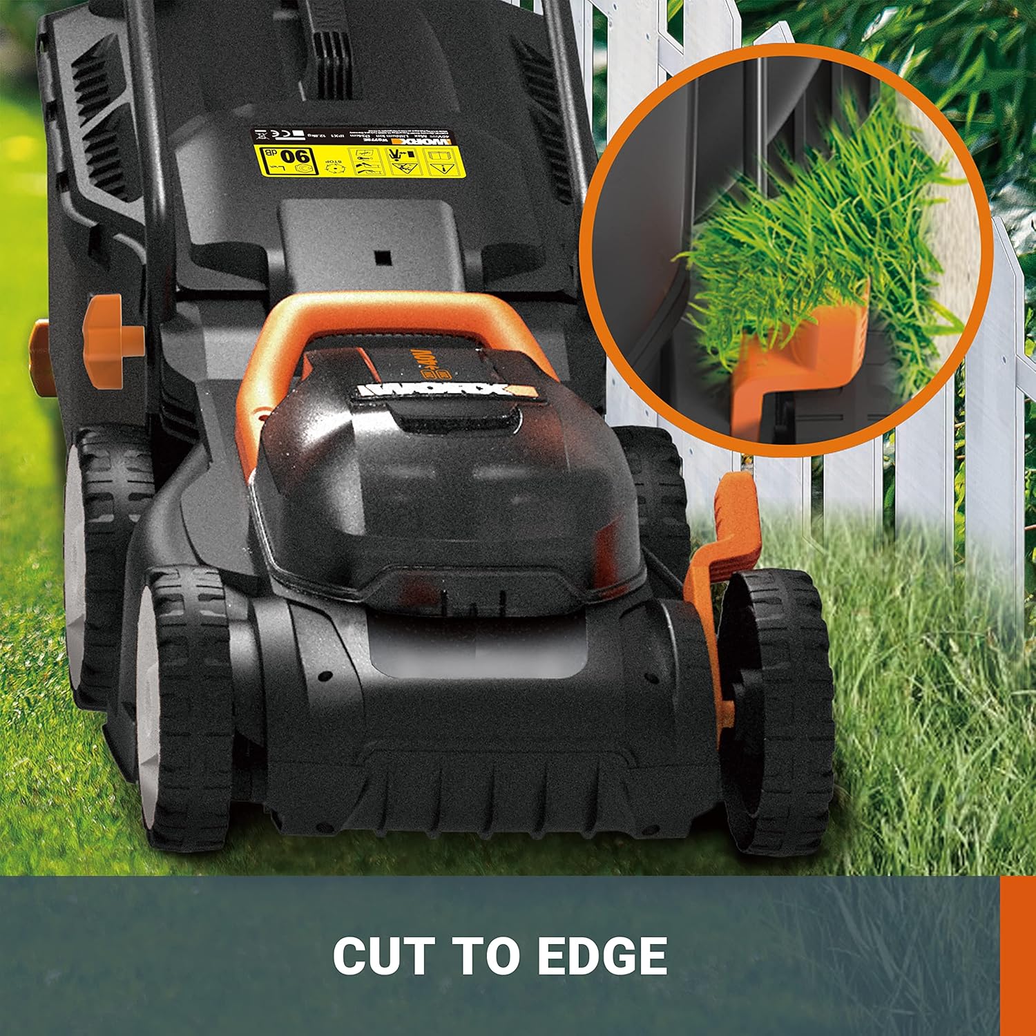 Worx Nitro 34 cm Accu grasmaaier, Elektrische grasmaaier, WG779E, 40 V PowerShare PRO 2 ST. 2,5 Ah Accu (Accu's & Oplader inbegrepen)