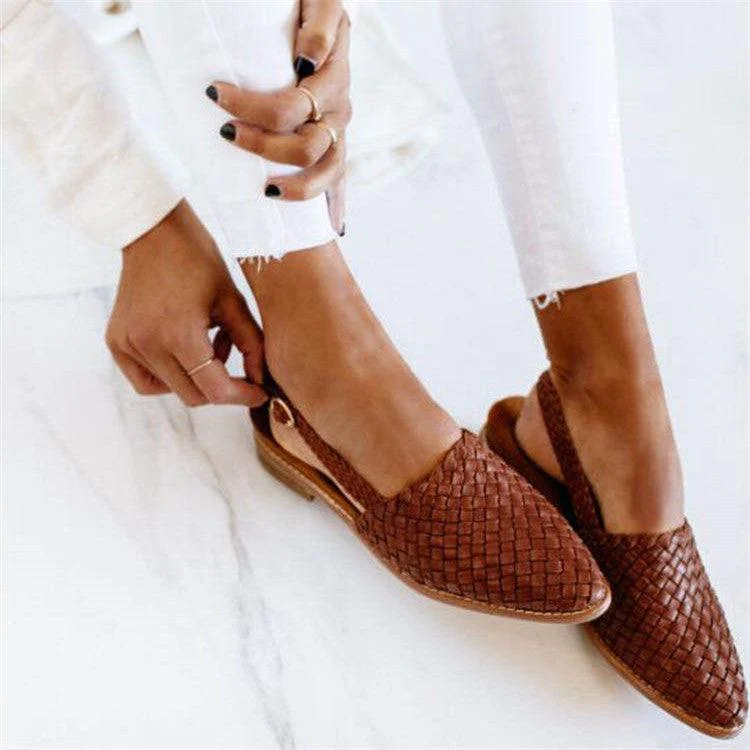 Orthop?dische Slingback-Ballerinas f��r Damen | Bequeme flache Schuhe mit gepolsterter Sohle und verstellbarem Riemen f��r den