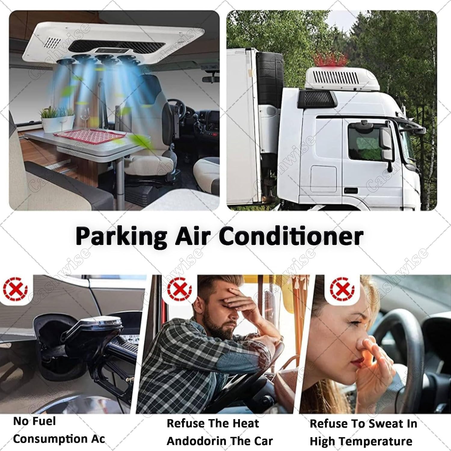 DC-Klimaanlage für Wohnmobil, Wohnmobil, Wohnmobil und Geländewagen, elektrisches Dachkühlsystem, 24 V Parkklimaanlage, einfache Installation