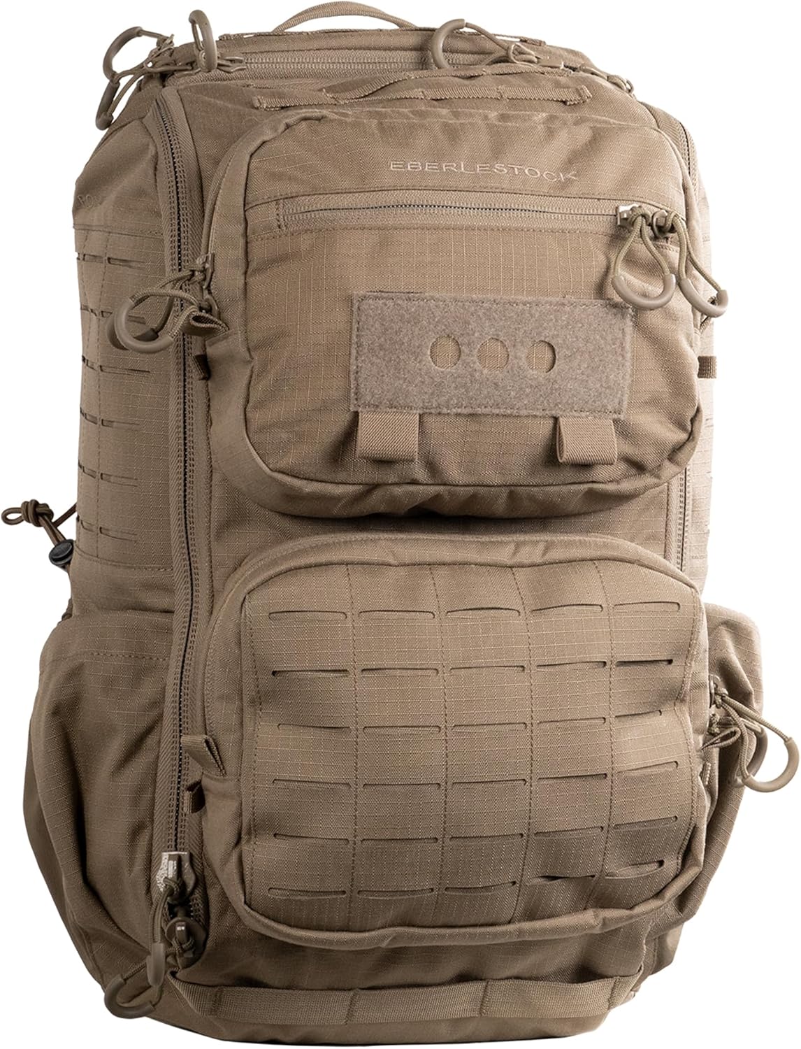 Eberlestock Romad Pack - Kompakter 16L Taktischer Rucksack mit HDPE-Rahmen, Antennen-Pass-Through, Trinkblasentasche & MOLLE-Panel - Robuster Militär- & Jagd-Tagesrucksack - Dry Earth