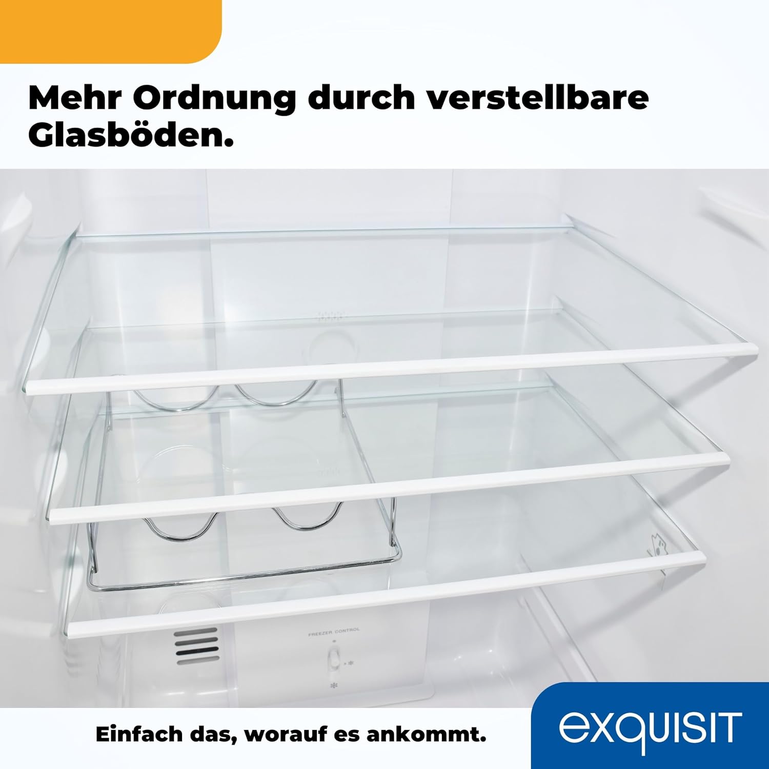 Exquisit Kühl-Gefrierkombination No-Frost 247 L, Freistehend, Inox-Look, 4-Sterne-Gefrierfach, Schnellgefrieren, LED, 39 dB(A), Energieklasse D