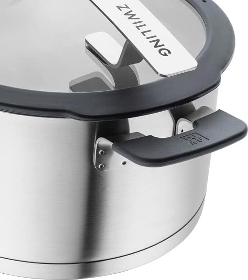 ZWILLING Simplify Kochtopf-Set 4-teilig, Mit Ausgießfunktion, Stay-Cool-Griffe, Induktionsgeeignet, Edelstahl, Silber