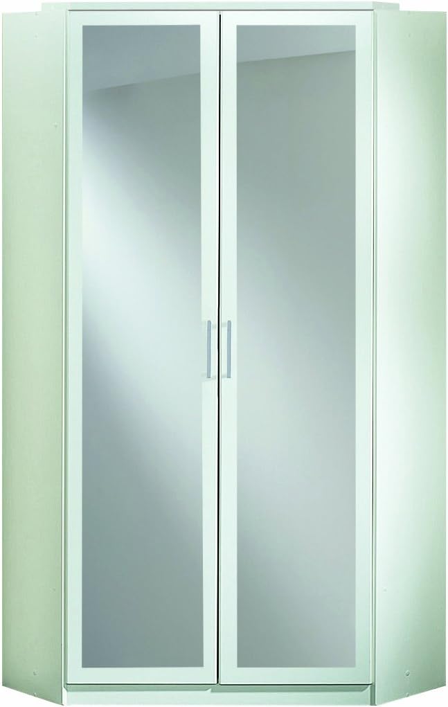 Wimex Kleiderschrank/ Eckschrank Click, 2 Türen, 1 Spiegel, (B/H/T) 95 x 198 x 95 cm, Weiß