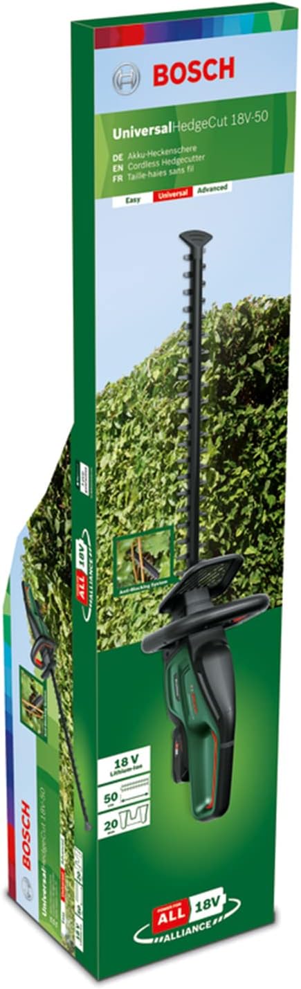 Bosch Akku Heckenschere AHS 50-20 LI (1x Akku, 18 Volt System, Hublnge: 20 mm, im Karton)