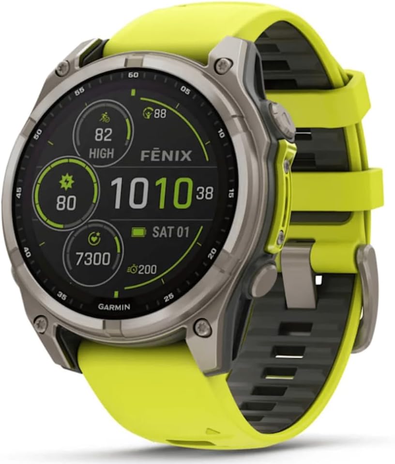 Unisex Fēnix 8 Solar Sapphire GPS Uhr, Graphit-Titanium Titan, 47mm