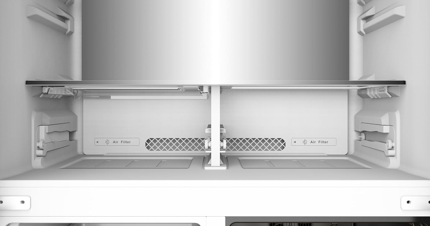 PKM Wolkenstein WCD 595 EWTS NF Cross Door Kühl-Gefrierkombination | 606 L | Mit Weinkühlschrank | Granitoptik | NoFrost | Display mit Touch Control | Triple Fresh mit Moist & Dry Zone