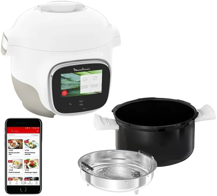 Multicuiseur intelligent Moulinex Cookeo Touch WiFi Mini CE922110 900 W Blanc