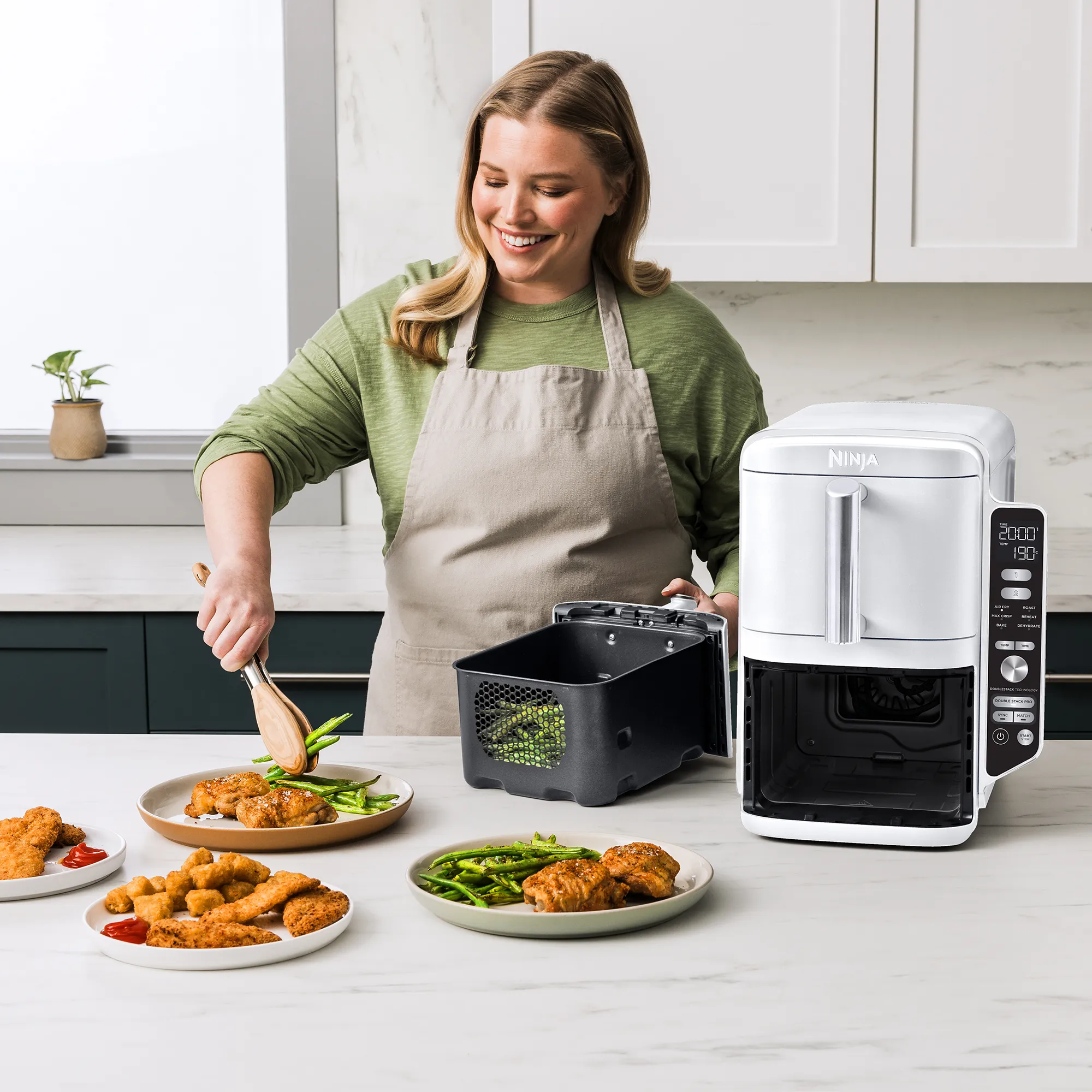 2025 Ninja DoubleStack XXXL 9,5 l heteluchtfriteuse met 2 lades