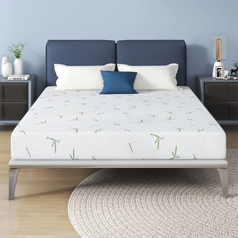 Mattress in a Box, Mattress with Breathable Bamboo Cover, Green Tea Memory Foam Mattress, Medium Firm