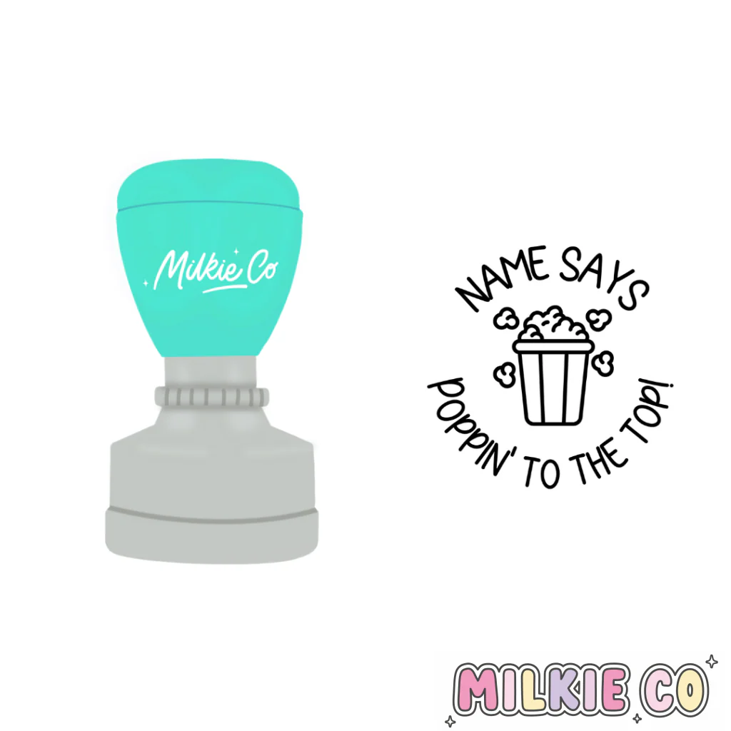 'Poppin' to the top!' Stamp