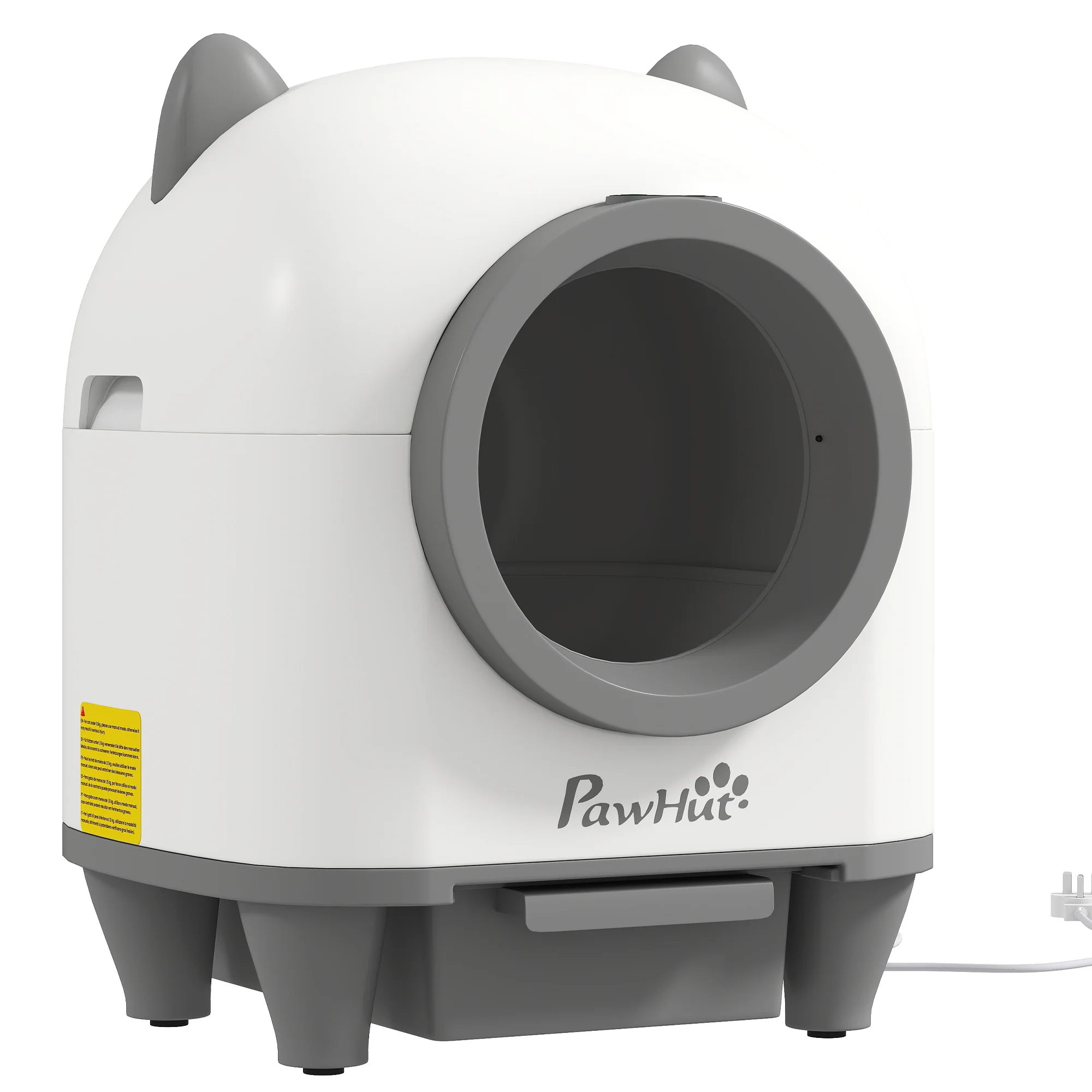 PawHut Zelfreinigende Kattenbak met App-besturing 80 L Geurbestrijding voor Meerdere Katten