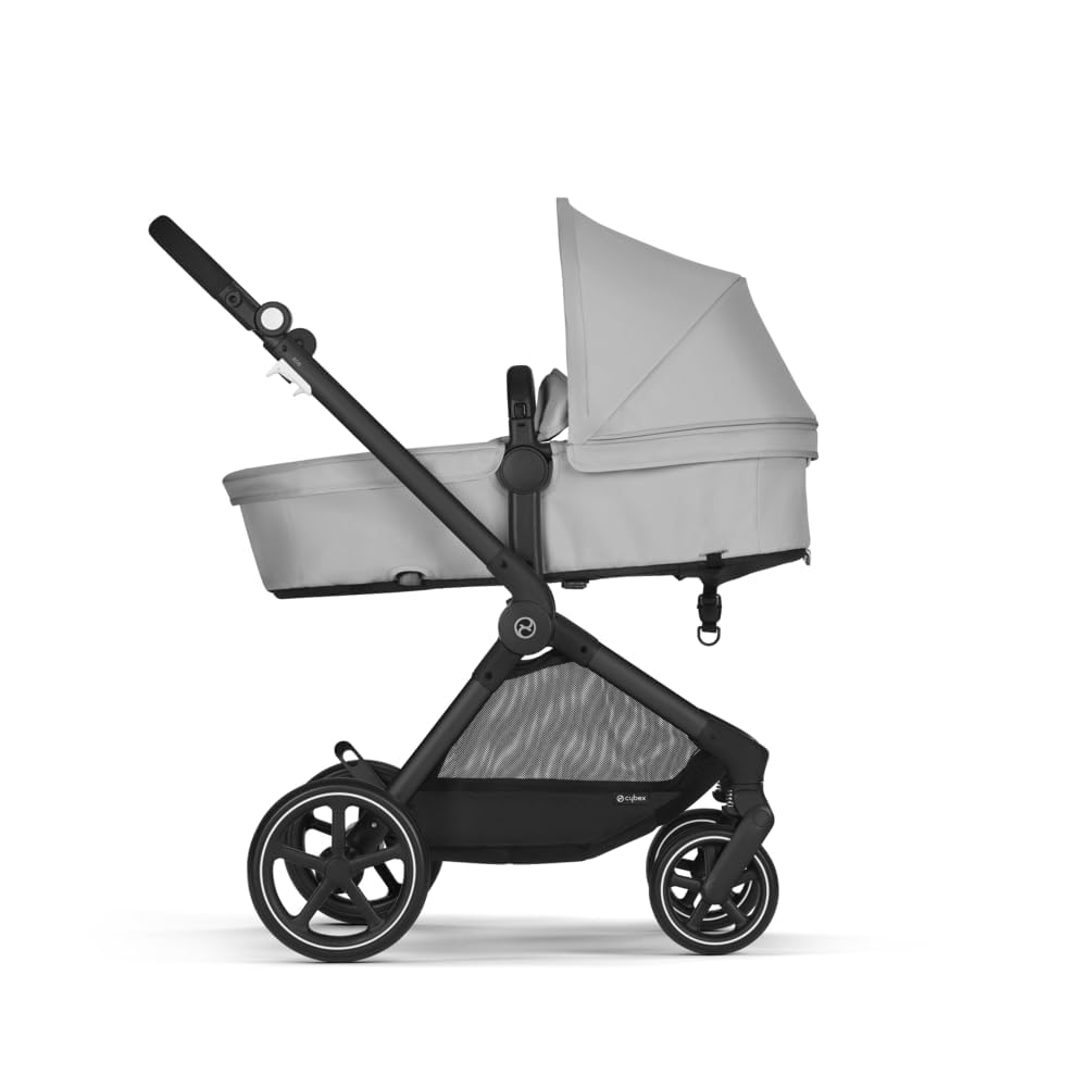 CYBEX Gold Kinderwagen EOS Lux 2-in-1, Reisesystem, Ab Geburt bis 22 kg (ca. 4 Jahre), Moon Black
