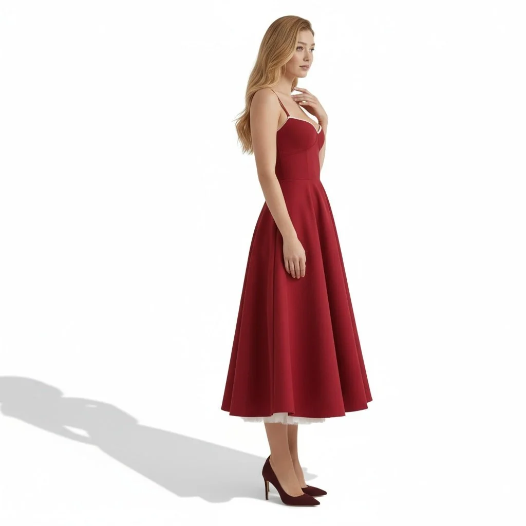Elegantes Satin-Abendkleid mit T��ll