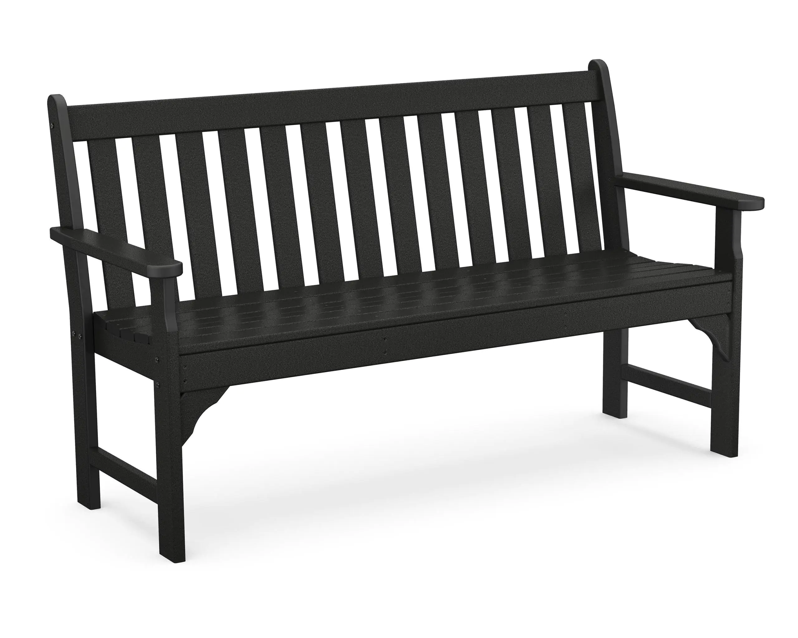 5′ Vineyard Outdoor Bench, in Black