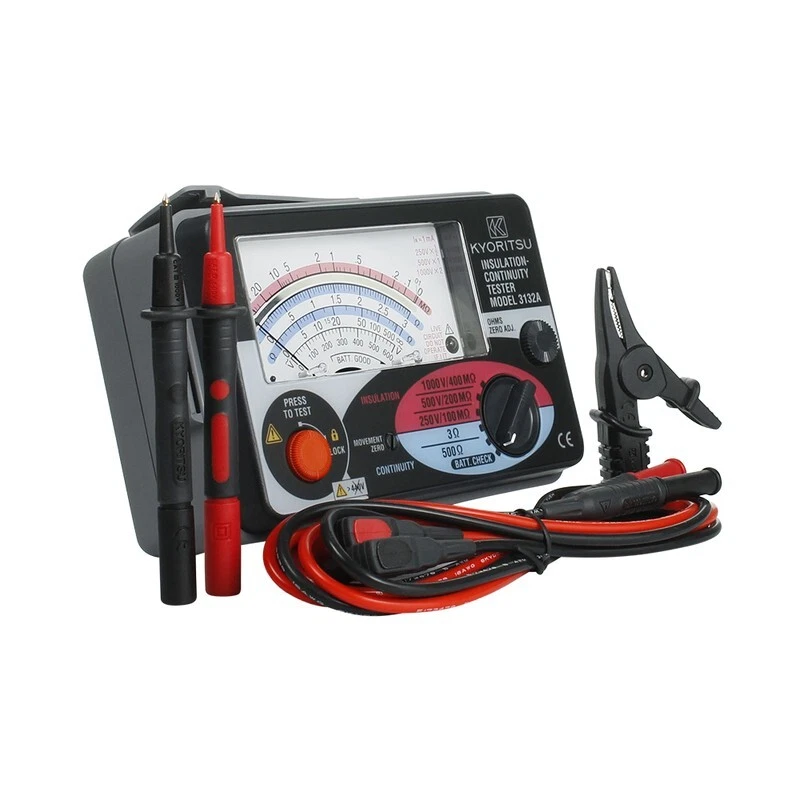 Kyoritsu 3132A Analoge Isolatie- en Continu?teitstester 600V AC Voltmeter